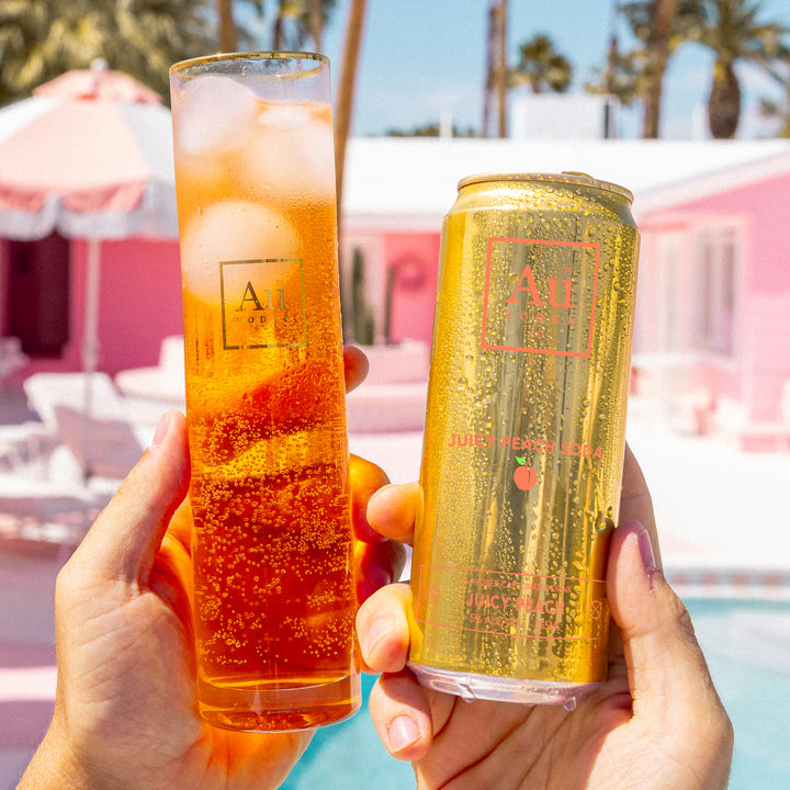 Au Vodka Juicy Peach Pre-Mixed Cans - Case Of 12