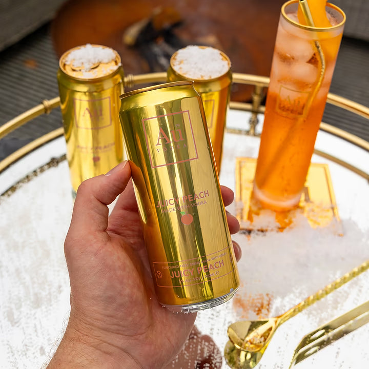 Au Vodka Juicy Peach Pre-Mixed Cans - Case Of 12