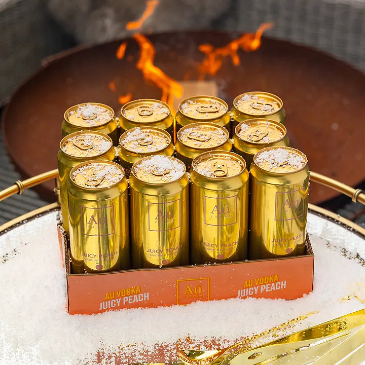Au Vodka Juicy Peach Pre-Mixed Cans - Case Of 12